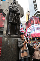 Political protests in Times Square, New York, Richard Moore